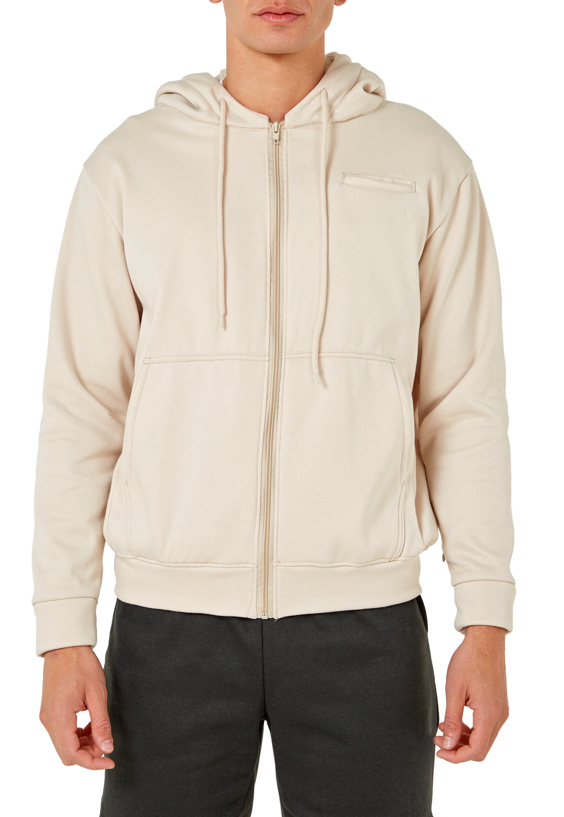 Buzo abierto Beige Masculino